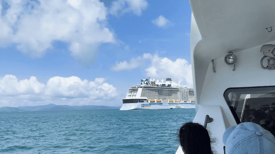 View of Anthem of the Seas from the Tender Boat